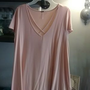 Light pink t-shirt dress
